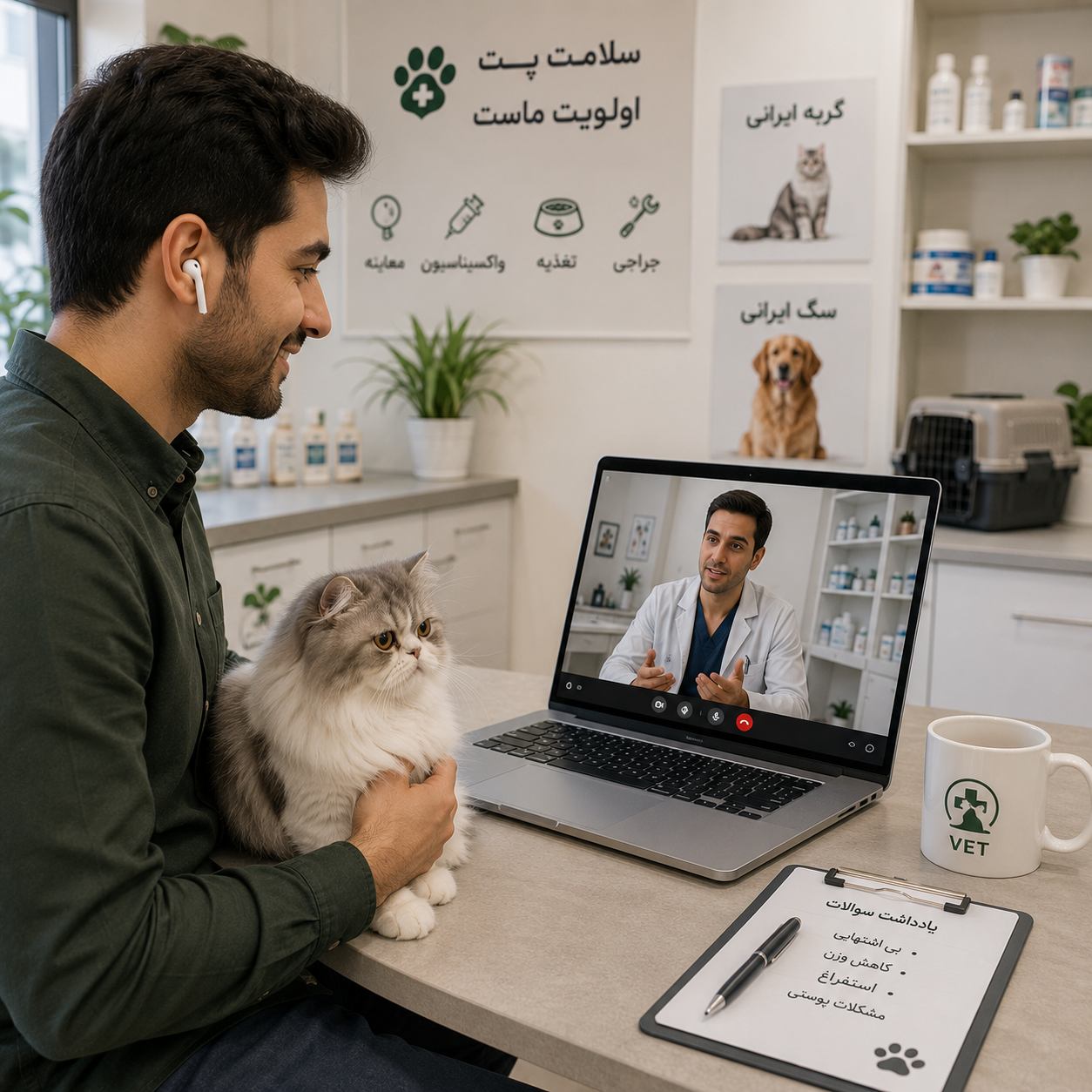 مشاوره آنلاین رفتارشناسی سگ و گربه
