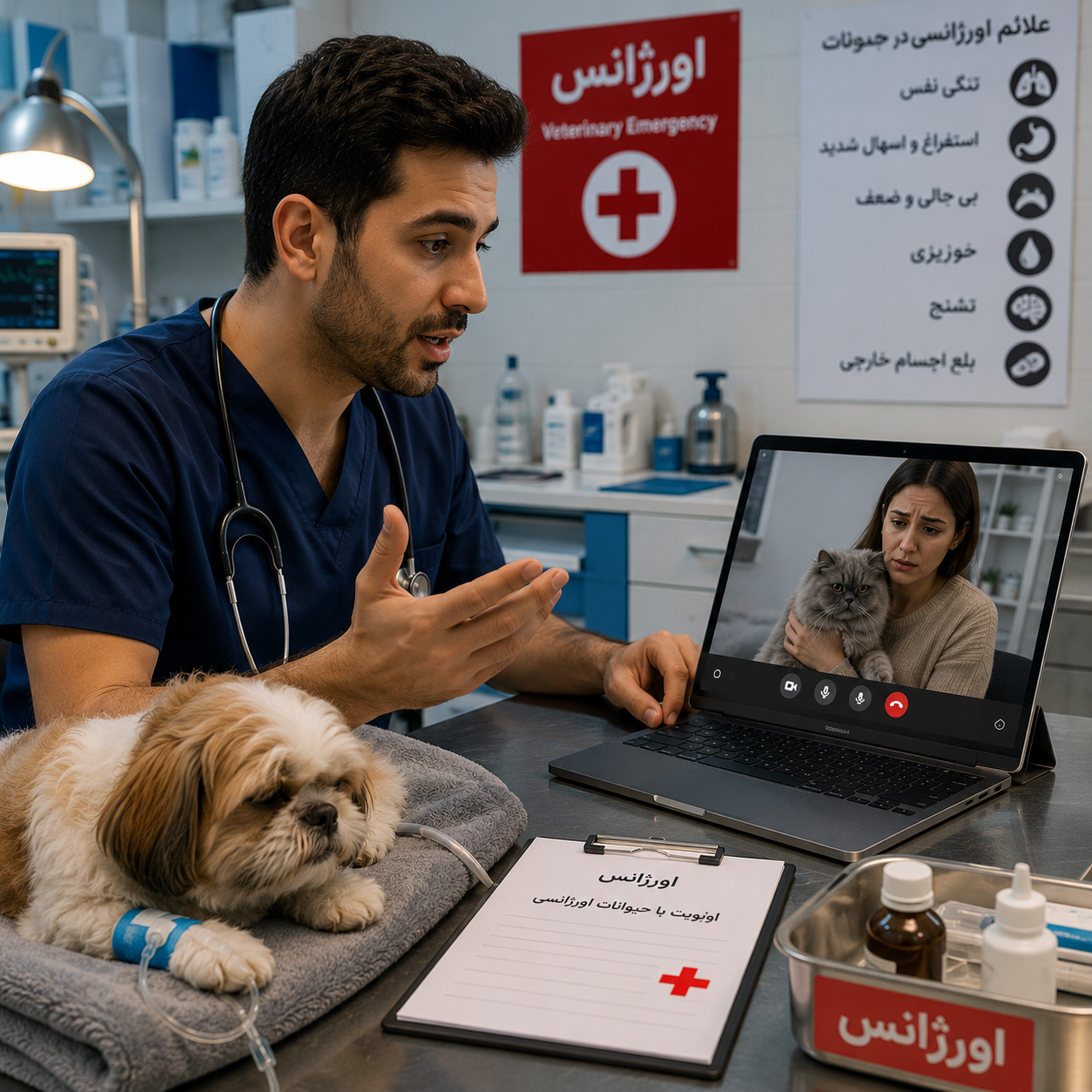 مشاوره اورژانسی آنلاین با دامپزشک